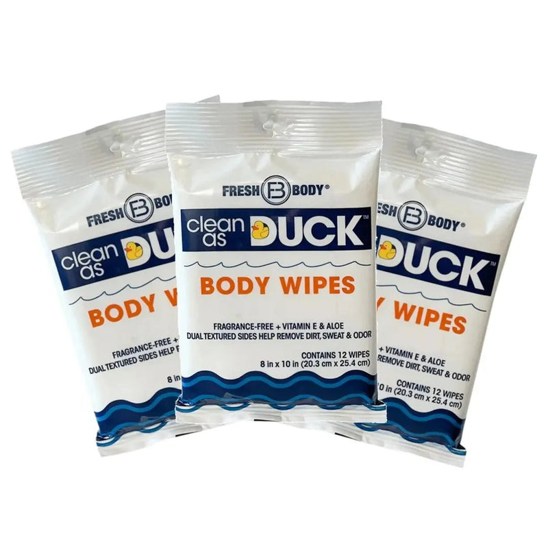 Fresh Body FB® Clean As Duck Body Wipes 12ct