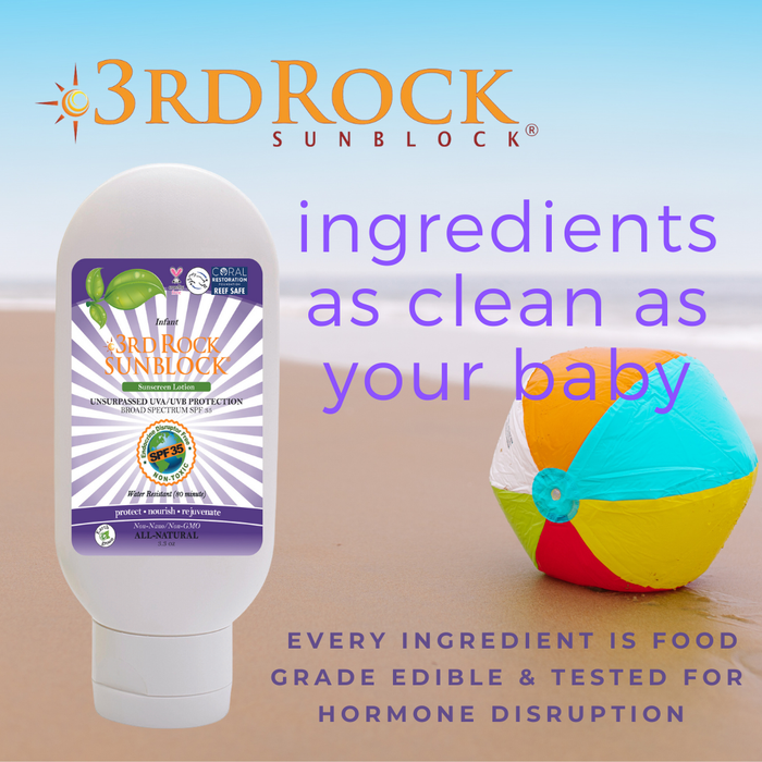 3Rd Rock Essentials 3Rd Rock Sunblock® For Infants - All Natural Infant Sunscreen - Zinc Oxide Spf 35