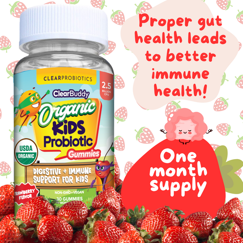 Clear Wellness 360 Clear Buddy Organic Kids Probiotic Gummies Probiotics Plus
