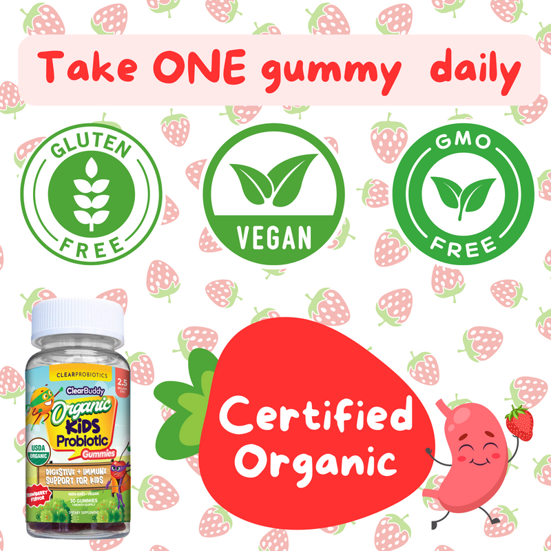 Clear Wellness 360 Clear Buddy Organic Kids Probiotic Gummies Probiotics Plus