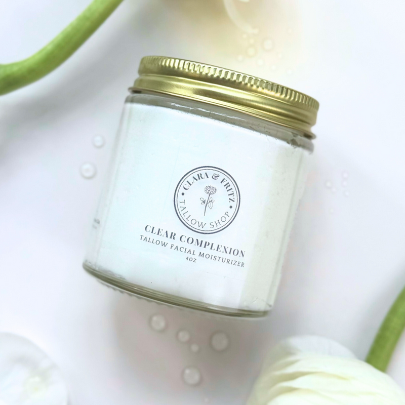 Clara & Fritz Tallow Shop Clear Complexion Whipped Tallow Facial Moisturizer Lotion & Moisturizer