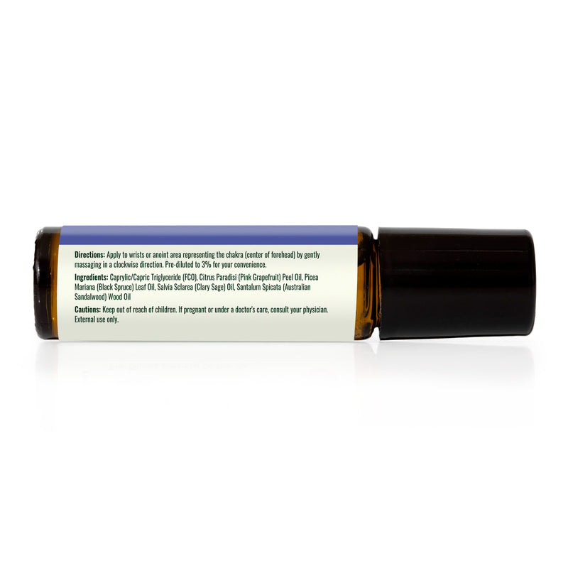 Plant Therapy Clear Intuition (Brow Chakra) Pre-Diluted Essential Oil Blend Roll-On 10 mL Essential Oil