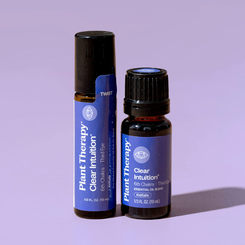 Plant Therapy Clear Intuition (Brow Chakra) Pre-Diluted Essential Oil Blend Roll-On 10 mL Essential Oil