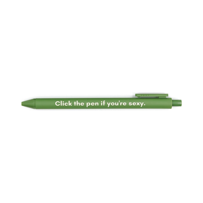 The Bullish Store - Click The Pen If You'Re Sexy Pen 🌹 | Gel Click Pen In Olive Green