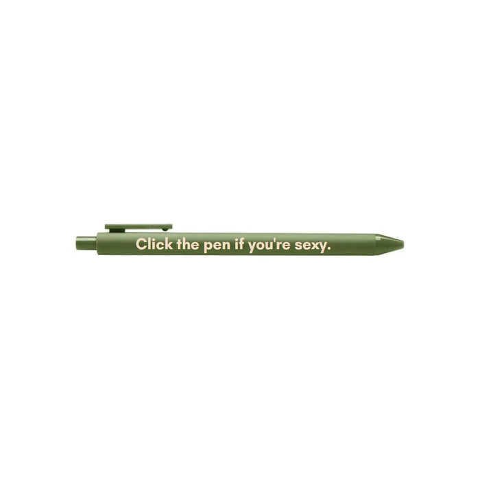 The Bullish Store - Click The Pen If You'Re Sexy Pen 🌹 | Gel Click Pen In Olive Green