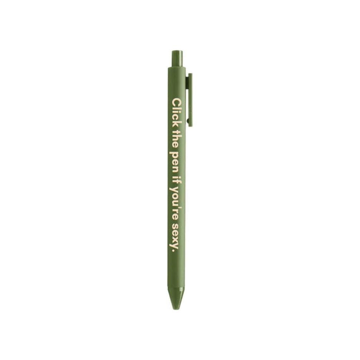 The Bullish Store - Click The Pen If You'Re Sexy Pen 🌹 | Gel Click Pen In Olive Green