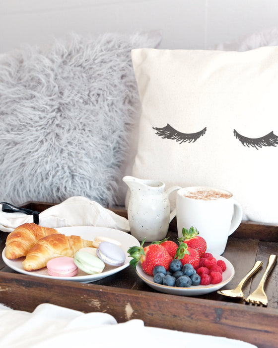 Closed Eyelashes Pillow Cover