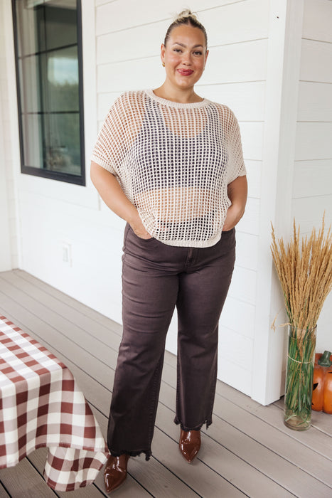 Coastal Dreams Fishnet Top in Cream