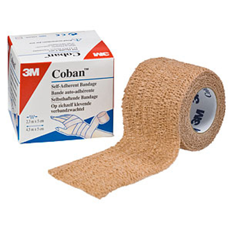 3M 3M Coban Self-Adherent Wrap, 4 Inch x 5 Yards, Tan Medical Tape & Bandages
