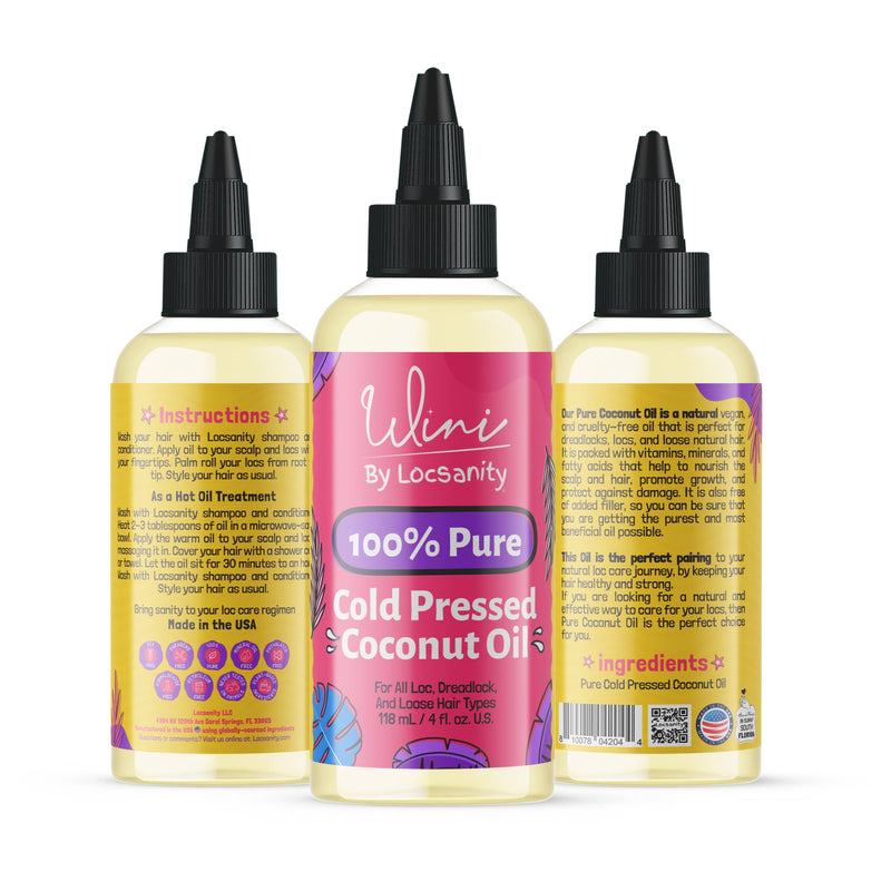 Locsanity Wini by Locsanity Loose Natural Haircare Bundle for Healthy, Moisturized Hair - Pomade, Growth Oil, Jamaican Castor oil, Coconut Oil, Jojoba Oil, Argan Oil Loose Natural