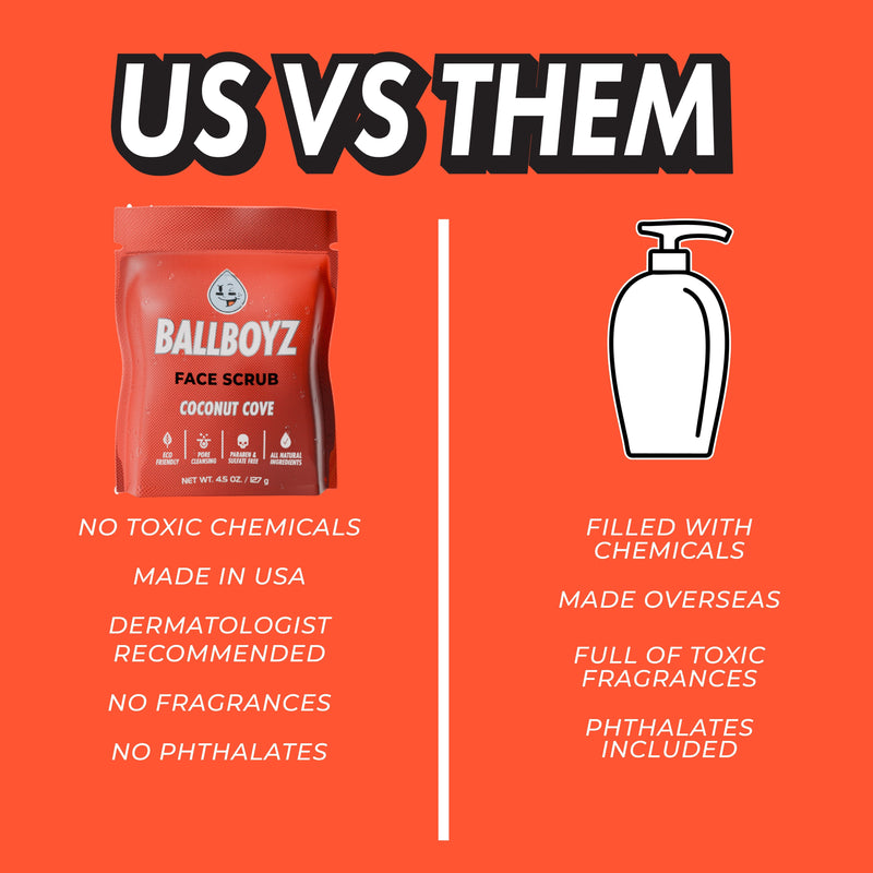 BALLBOYZ Coconut Cove Face Scrub (Medium Acne)