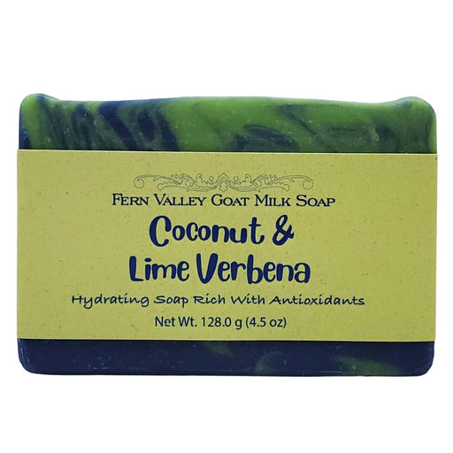 Fern Valley Soap Handmade Goat Milk Soap | Hydrating With Antioxidants | Tropical Coconut & Lime Verbena Scent Goat Milk Soap