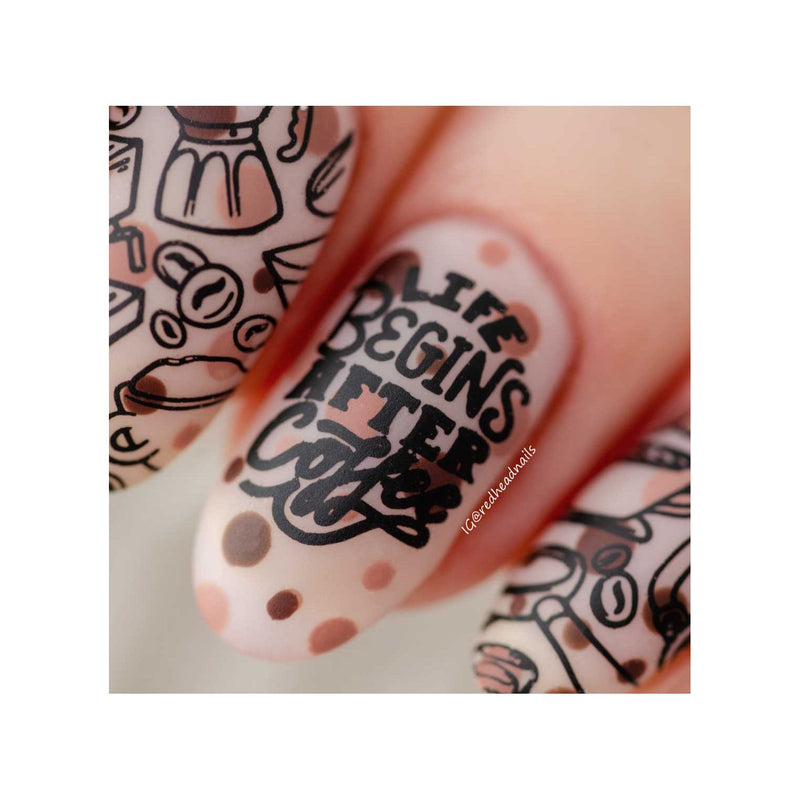 UberChic Beauty Better With Coffee Stamping Plate