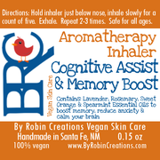 By Robin Creations Cognitive Assist/Memory Care Aromatherapy Inhaler Massage & Relaxation