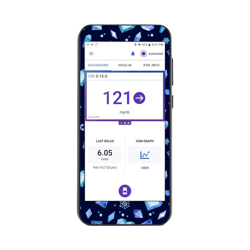 Peelz Cold Heart Sticker for Omnipod® 5 Controller – Pump Peelz Peelz/Stickers