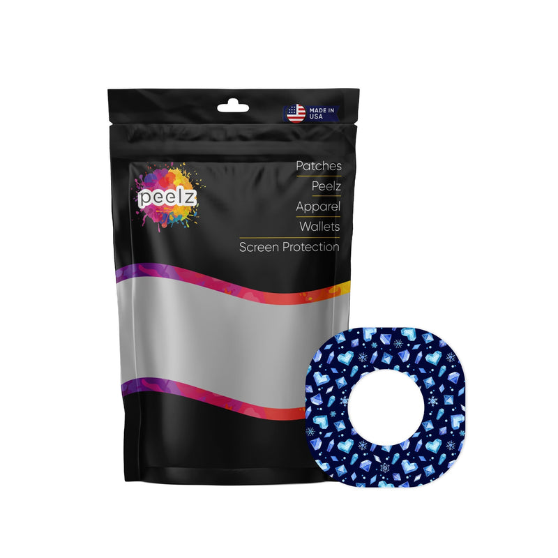 Peelz Cold Heart Dexcom G7 and Stelo Patch Tape - Pump Peelz Patch Medical Tape