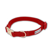 Warren London Fabric Dog Collar - Red Leashes, Collars & Accessories