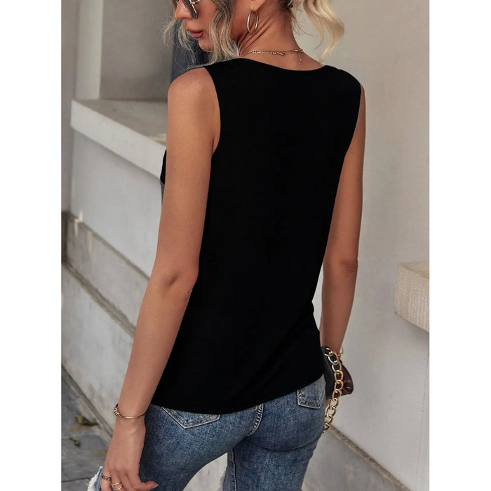 Color Block Wide Strap Tank