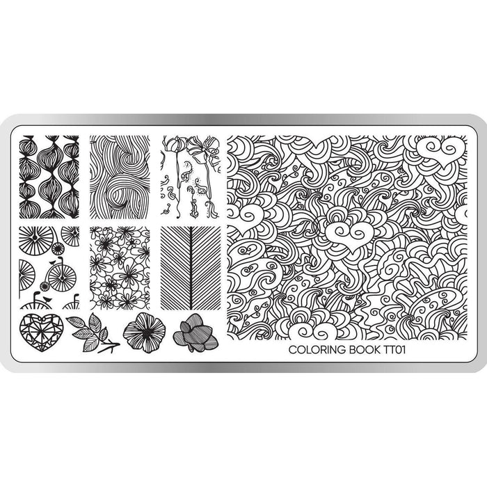 Twinkled T - Coloring Book Stamping Plate