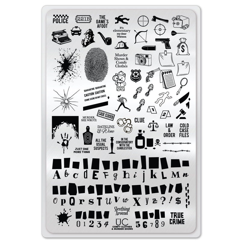 UberChic Beauty Comfy Clothes and Murder Shows Stamping Plate