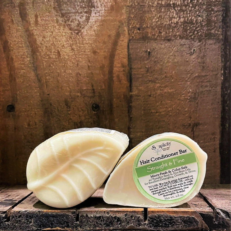 Soaplicity Hair Conditioner Bar - Straight & Fine Hair Conditioner Bar