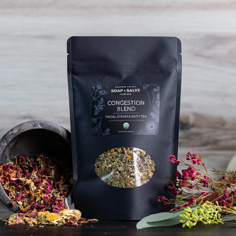 Chagrin Valley Soap & Salve Tea: Congestion Relief Blend Bath & Facial Steam Bath Tea