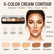 Graftobian Make-Up Company Highlight and Contour Palettes Seashell Highlight / Contour Light,Highlight / Contour Dark