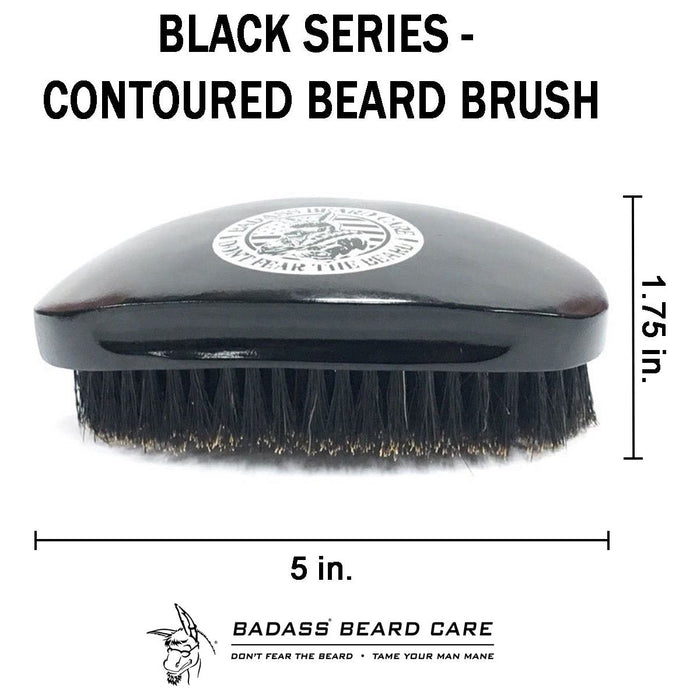 Badass Beard Care Contoured Boars Hair Beard Brush