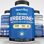 Nutrivein Berberine Plus Organic Ceylon Cinnamon - 120 Capsules GR-4L51-YC9A