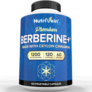 Nutrivein Berberine Plus Organic Ceylon Cinnamon - 120 Capsules GR-4L51-YC9A