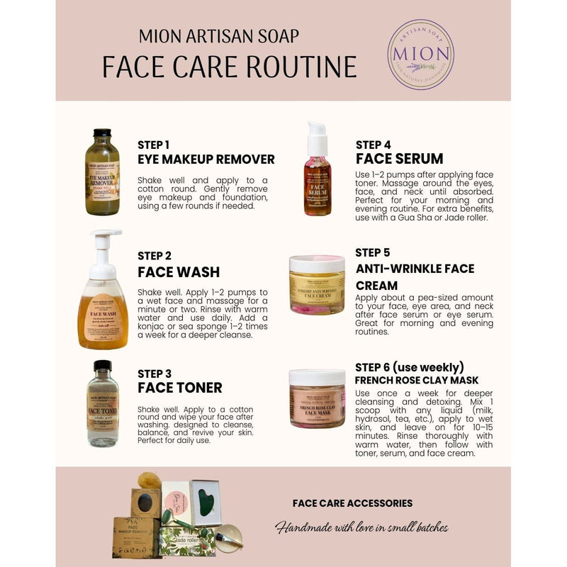 MION Artisan Soap Co. Rosehip Anti-Wrinkle Face Cream | Light Texture | Rich in Vitamins A & C face cream