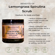 MION Artisan Soap Co. Lemongrass Spirulina Sugar Scrub | Medium