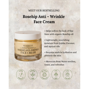 MION Artisan Soap Co. Rosehip Anti-Wrinkle Face Cream | Light Texture | Rich in Vitamins A & C face cream