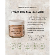 MION Artisan Soap Co. French Rose Clay Face Mask | Tone, Clear, and Detox