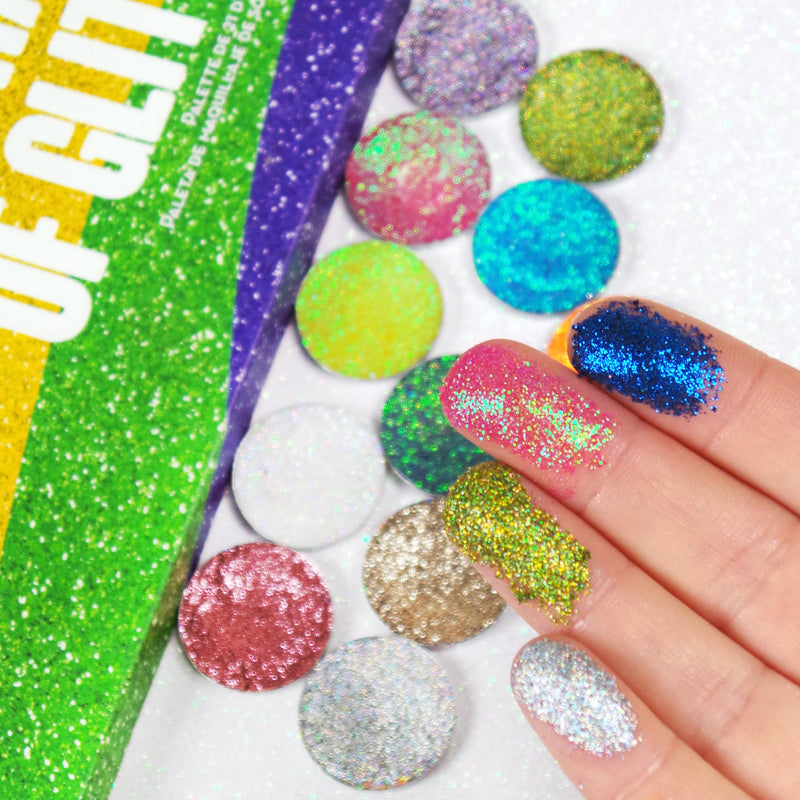 Rude Cosmetics United Shades of Glitter -  21 Pressed Glitter Eyeshadow Palette Eyeshadow Palette