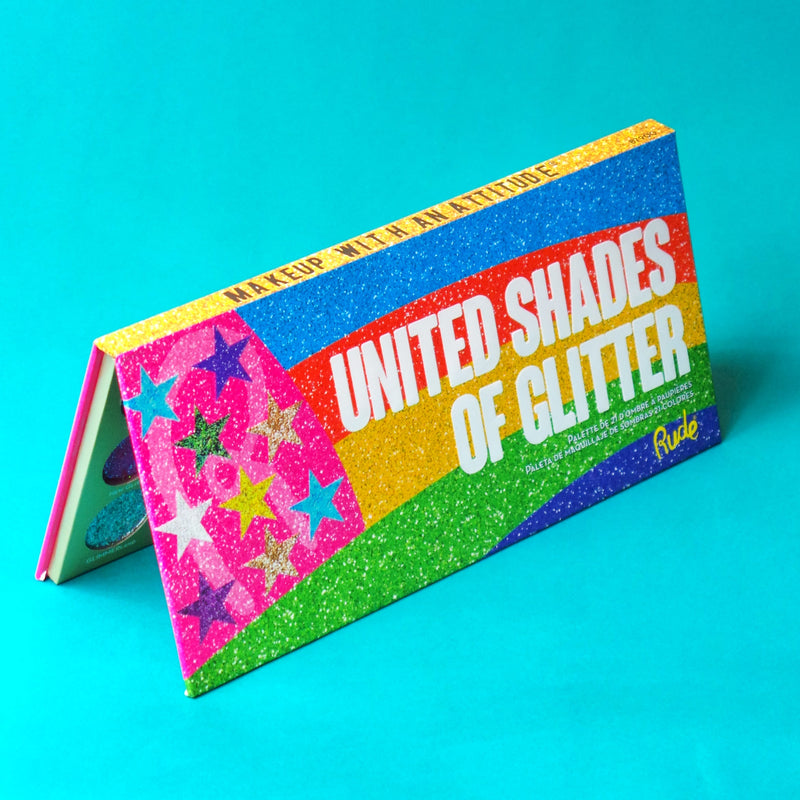 Rude Cosmetics United Shades of Glitter -  21 Pressed Glitter Eyeshadow Palette Eyeshadow Palette