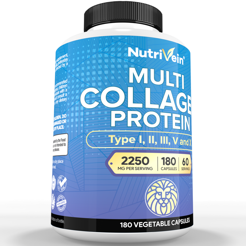 Nutrivein Multi Collagen Protein Capsules - 180 Capsules DV-BCOM-KBOG