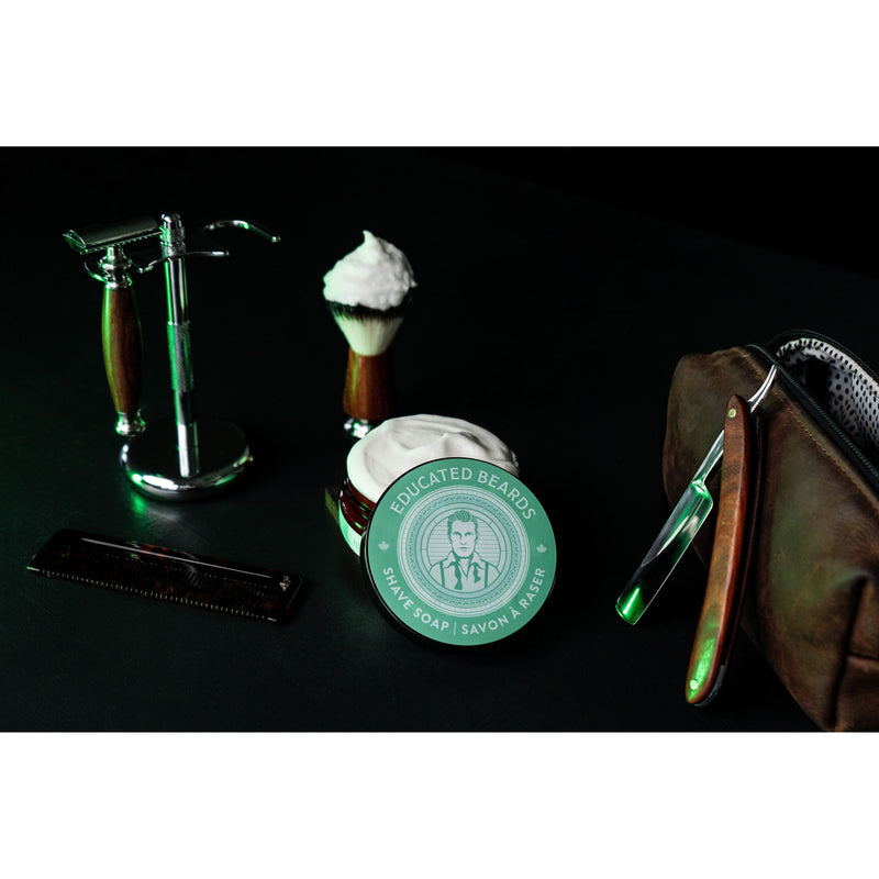 Educated Beards Educated Beards Peppermint & Cedarwood Shave Soap 4 oz Shave Soap