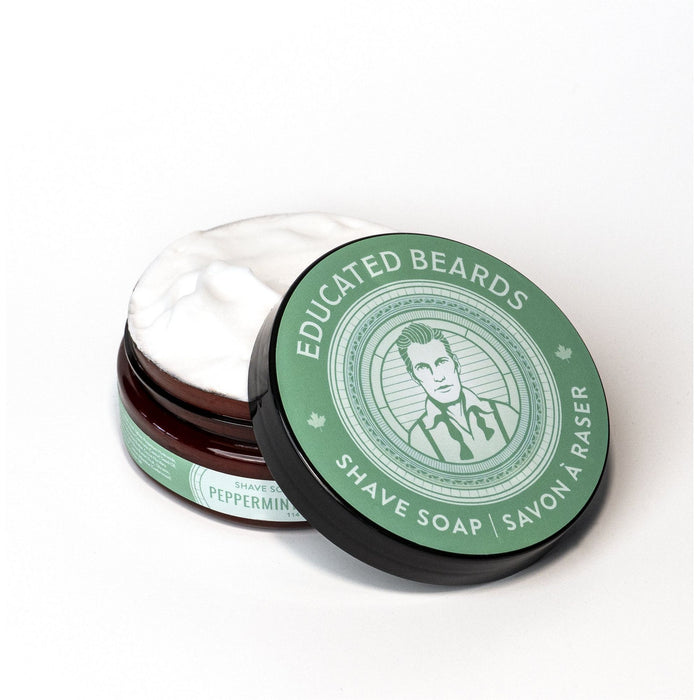 Educated Beards Peppermint & Cedarwood Shave Soap 4 oz