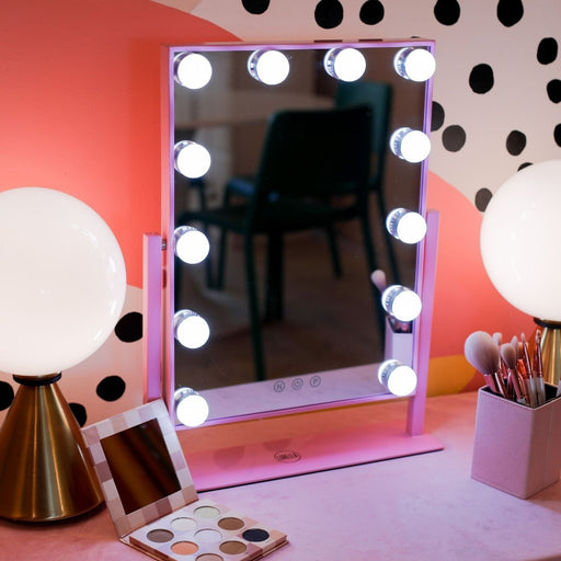 Lurella Cosmetics - 12 Bulb Vanity Mirror - Pink Berry 250oz