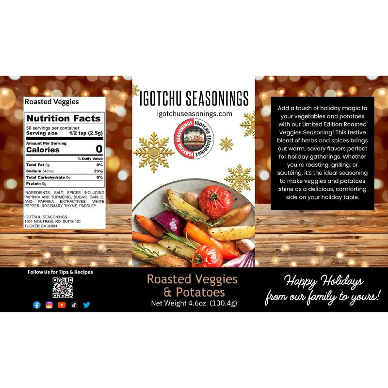 Igotchu Seasonings Roasted Veggie 5.5 oz  Holiday Limited Edition