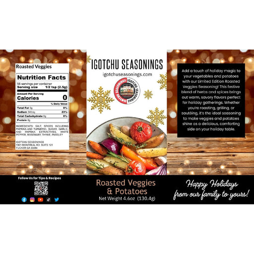Igotchu Seasonings Roasted Veggie 5.5 oz  Holiday Limited Edition