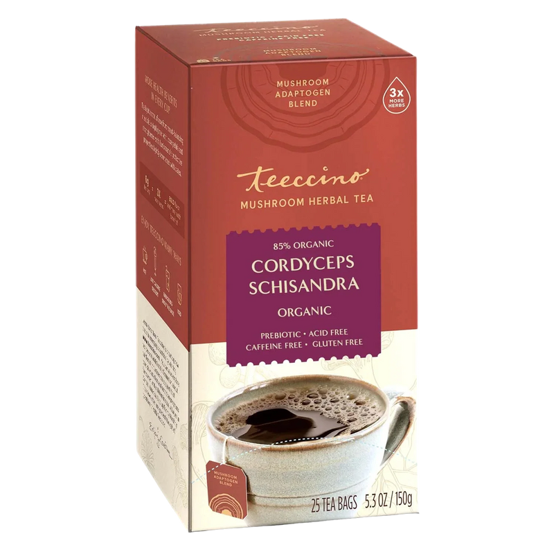 Teeccino Cordyceps Schisandra Cinnamon Berry Mushroom Herbal Tea Herbal Tea