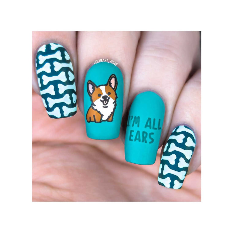 UberChic Beauty Corgi Love Stamping Plate