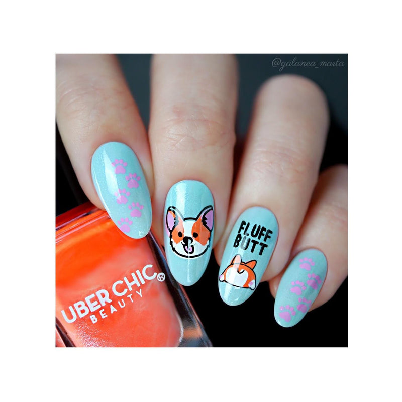 UberChic Beauty Corgi Love Stamping Plate