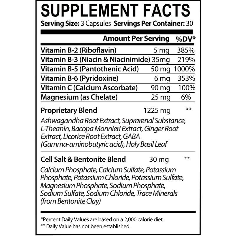 Energi Nutrition Cortisol Control Adrenal Blend Supplement