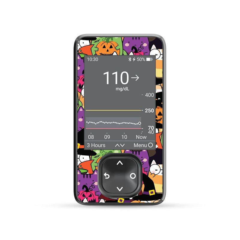 Peelz Costume Cats DEXCOM G7 and Stelo and G6 Touchscreen Receiver Sticker Peelz/Stickers