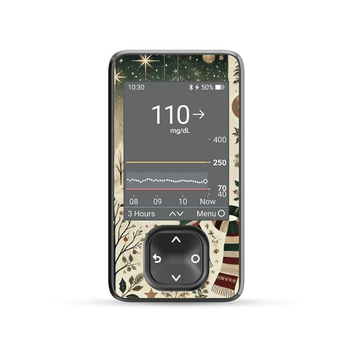 Peelz Cottagecore Christmas Sticker for DEXCOM G7 and G6 Touchscreen Receiver Peelz/Stickers