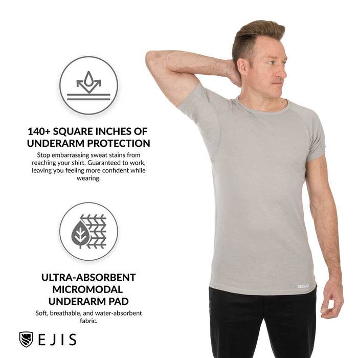 Crew Neck Cotton Sweat Proof Undershirt For Men by Ejis