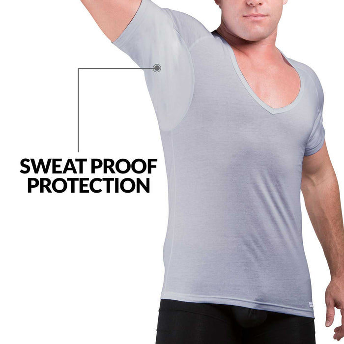 Deep V Cotton Sweat Proof Undershirt For Men by Ejis